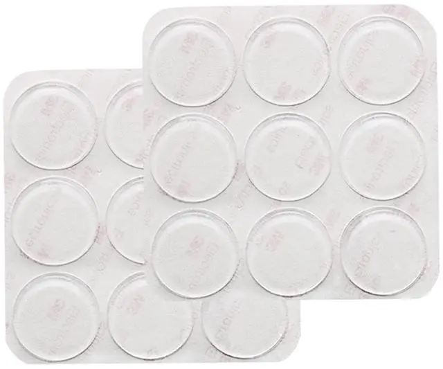 Main image of 18pcs Glass Top Bumpers, Silicone Adhesive Furniture Bumpers for Glass Table Door Cabinet Drawers