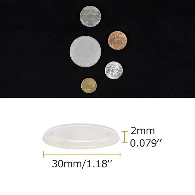 Alt view image 3 of 6 - 18pcs Glass Top Bumpers, Silicone Adhesive Furniture Bumpers for Glass Table Door Cabinet Drawers