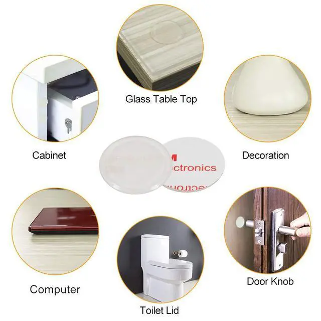 Alt view image 2 of 6 - 18pcs Glass Top Bumpers, Silicone Adhesive Furniture Bumpers for Glass Table Door Cabinet Drawers
