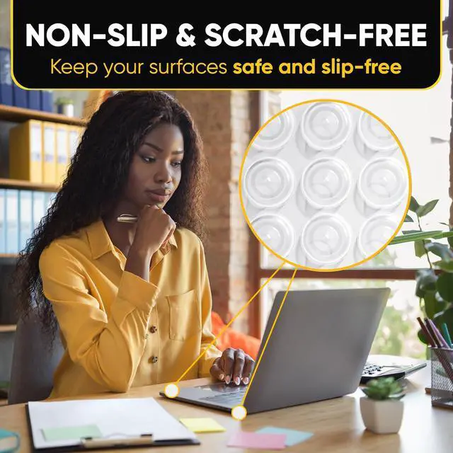 Alt view image 4 of 7 - 128 Clear Silicone Bumper Pads Self-Adhesive Sound Dampening Stops with Jelly Button Shape Design for Cabinet Doors, Drawers, Cupboards, Glass Surfaces, Picture Frames