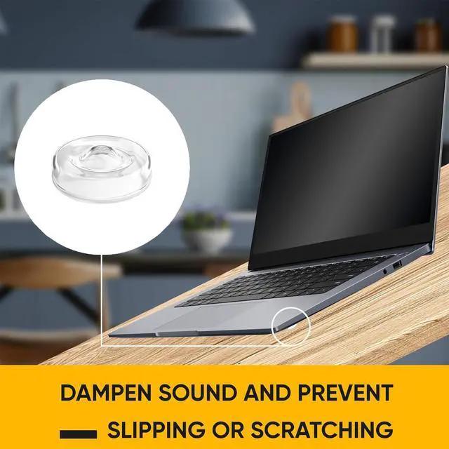 Alt view image 7 of 7 - 74 Clear Silicone Bumpers & Wall Protectors 5Shape SelfAdhesive Pads for Cabinets, Doors, Drawers & Furniture Noise Dampening & Surface Protection by