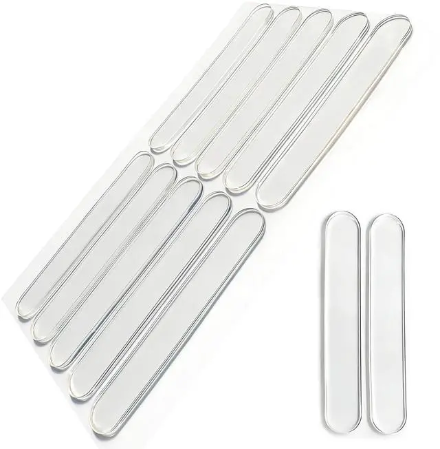 Main image of 50 PCS Door Silencer Long Strip - Self-Adhesive High Transparent Rubber Cabinet Door Bumper for Slamming Pads, Anti-Collision Quiet Closure for Home, Office & Cabinets