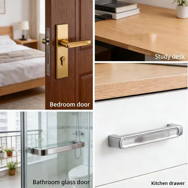 Alt view image 4 of 7 - 50 PCS Door Silencer Long Strip - Self-Adhesive High Transparent Rubber Cabinet Door Bumper for Slamming Pads, Anti-Collision Quiet Closure for Home, Office & Cabinets