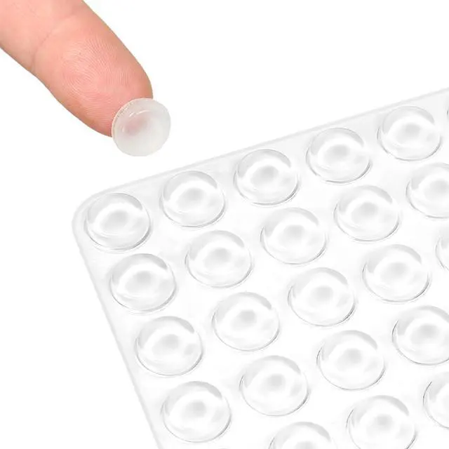 Main image of Silicone Cabinet Door Bumpers Round 192pcs Clear Rubber Bumpers Self Adhesive Furniture Pads,Clear Adhesive Bumper Pads Surface Protection for Wall, Drawers, Picture Frames, Cupboard Door Bumpers