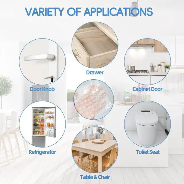 Alt view image 6 of 7 - Silicone Cabinet Door Bumpers Round 192pcs Clear Rubber Bumpers Self Adhesive Furniture Pads,Clear Adhesive Bumper Pads Surface Protection for Wall, Drawers, Picture Frames, Cupboard Door Bumpers