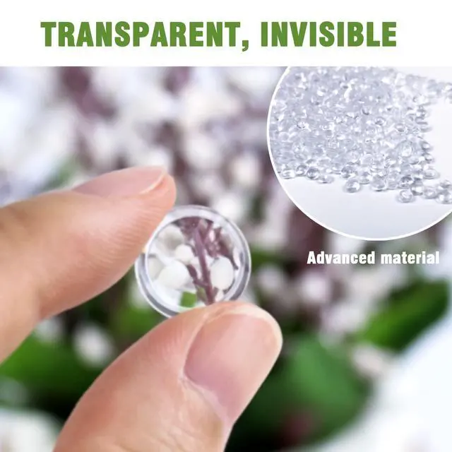 Alt view image 3 of 6 - Super High Viscosity Cabinet Door Bumpers -250 pcs 1/2Diameter Clear Adhesive Pads New PU Material Glass Hardware Bumpers for Drawers, Glass Tops, Small Furniture(250pcs)