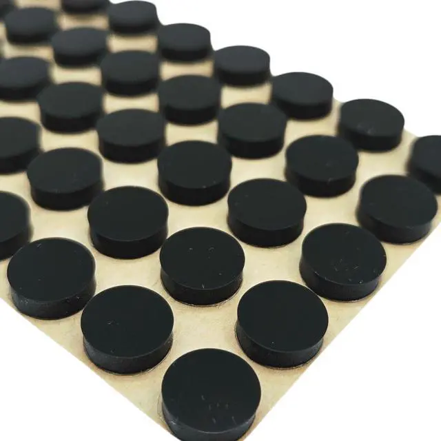 Main image of Pure Silicone Bumpers with High Strength Adhesive, 10x3mm (3/8 x 1/8) (100, Black, 10x3mm (3/8 x 1/8))