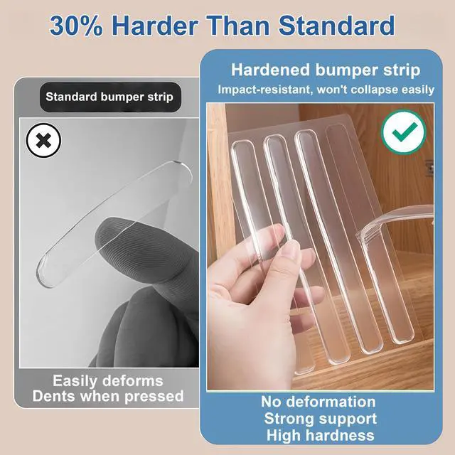 Alt view image 5 of 7 - Cabinet Door Bumpers, 60 Pcs Cabinet Bumper Clear Self Adhesive