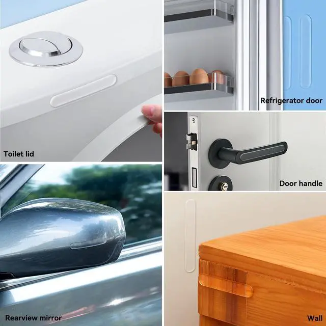 Alt view image 3 of 7 - 10pcs,Wall Bumpers,Door Stoppers,Furniture Bumper,Silencing pad,Anti collision pad,Using for Refrigerator door,Entrance doors,Cabinet doors,Toilet covers,Table corners(M, 6.3*1cm(2.48*0.39in)