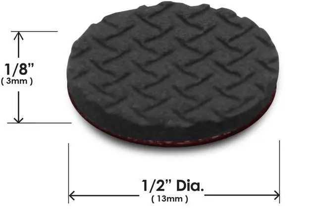 Alt view image 6 of 6 - GorillaBumperPads Premium 1/2 Rounds Adhesive Non Slip Pads/Bumpers (64 Gripper Dots) Perfect Grips for Small Items/Décor, Cabinet Stoppers, Drawer/Door Bumpers, Glass/Picture Frame Pads
