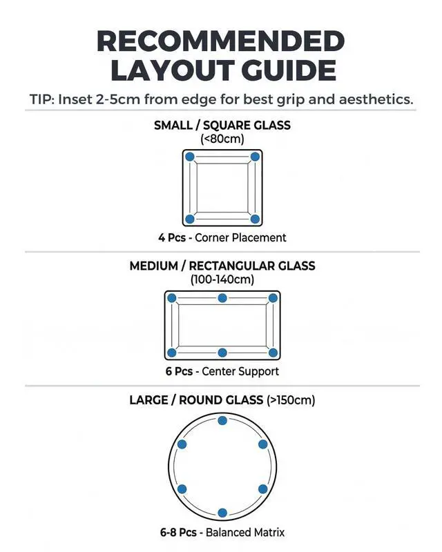 Alt view image 5 of 6 - Glass Table Top Anti-Slip Pads, 36 Pack, 0.8 in (20 mm) Clear Silicone Adhesive Bumpers, 0.08 in (2 mm) Thick Non-Slip Grippers for Glass Tables, Desks, Cutting Boards and Cabinets