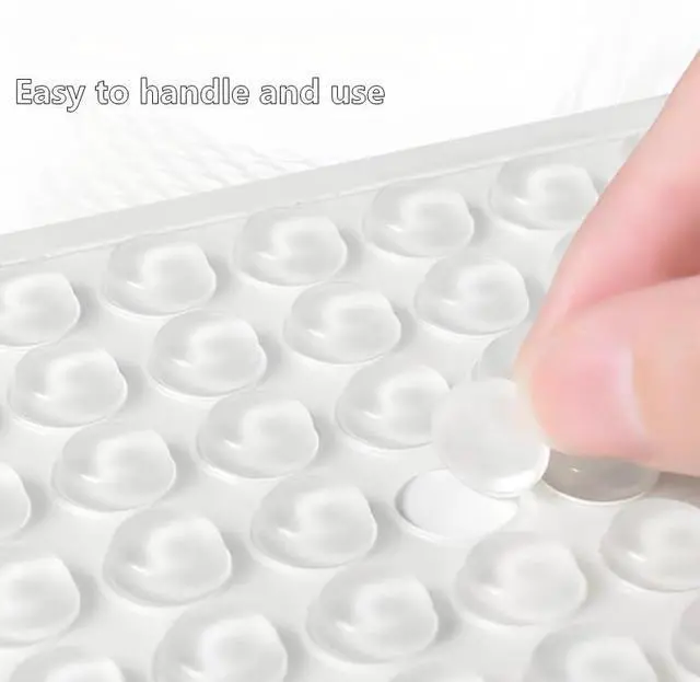 Alt view image 5 of 7 - 164 PCS Silicone Cabinet Bumpers, 3 Shapes 1/2 inch Clear Self-Adhesive Soft Bumper Dots for Kitchen Doors, Drawers, Cutting Boards, Picture Frames - No Slam, Noise Reduction