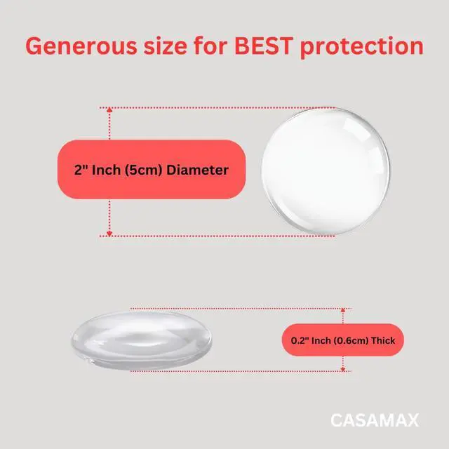 Alt view image 3 of 7 - Silicone Wall Protectors & Door Stoppers: 6-Pack Clear, Self-Adhesive Bumpers for Doors, Fridges & Walls | Prevent Damage, Reduce Noise, Easy Install
