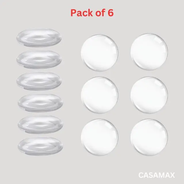 Alt view image 2 of 7 - Silicone Wall Protectors & Door Stoppers: 6-Pack Clear, Self-Adhesive Bumpers for Doors, Fridges & Walls | Prevent Damage, Reduce Noise, Easy Install