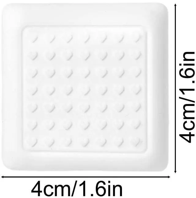 Alt view image 2 of 7 - 8pcs Cutting Board Silicone Feet, 4x4cm/1.6x1.6in Non Slip Waterproof Shock-Absorbing Square Bumpers Pads Self-Adhesive Silicone Padding Feet for Cutting Board Blender & Oven