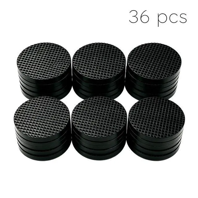 Alt view image 5 of 7 - 45 Pack Black 4mm Grid Bottom Self Adhesive Silicone Furniture Pads, Residue Free Non Slip Furniture Feet, Heat Resistant Shock Absorbing Mats for Hardwood Floor & Washing Machine