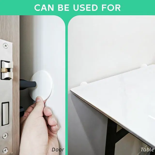 Alt view image 6 of 6 - 5 PCS Door Stoppers wall 3.15" White Silicone Door Stop Bumper Door knob wall Protector Strong Back Self Adhesive for Office Home