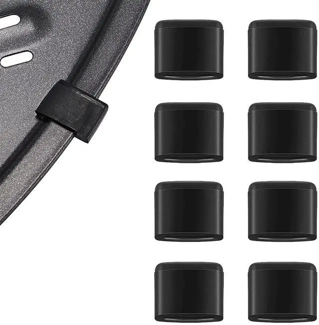 Main image of 8 Pieces Air Fryer Rubber Bumpers, Black Air Fryer Replacement Rubber Tips for Power XL Air Fryer Grill Pan