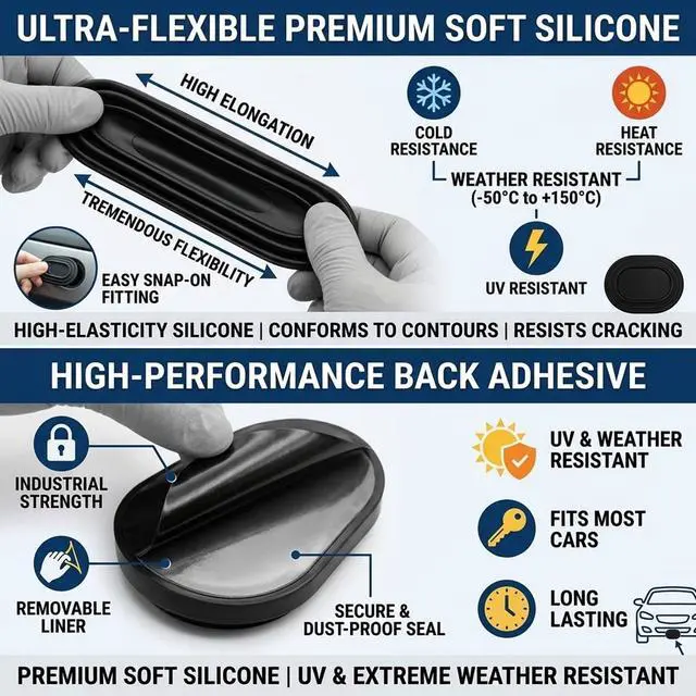 Alt view image 4 of 6 - Car Door Protector Pads 16PCS, Car Door Edge Guards Shock Absorber Bumper, Anti Collision Doors Slam Stopper Silicone Cushion Pads, Soundproof Self-Adhesive Doors Bumper Guards for SUV Truck