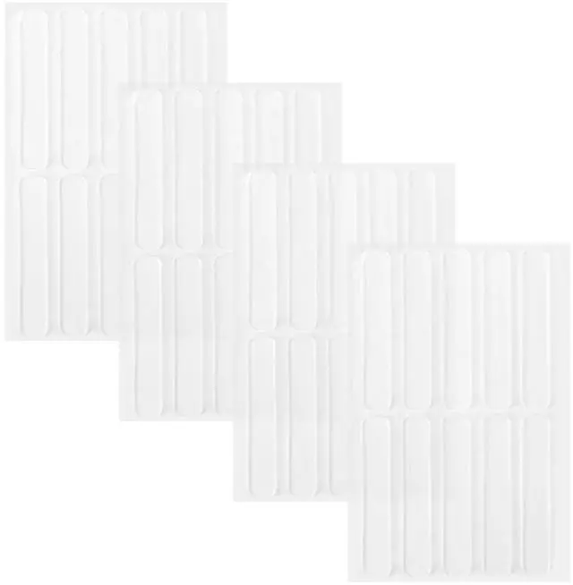 Main image of 40pcs Clear Silicone Furniture Bumpers, Self-Adhesive Strip Cabinet Door Bumpers Stoppers Wall Protector Anti Collision Pads Rubber Feet for Doors Drawers Corner Cupboard Shelves Table (Transparent)