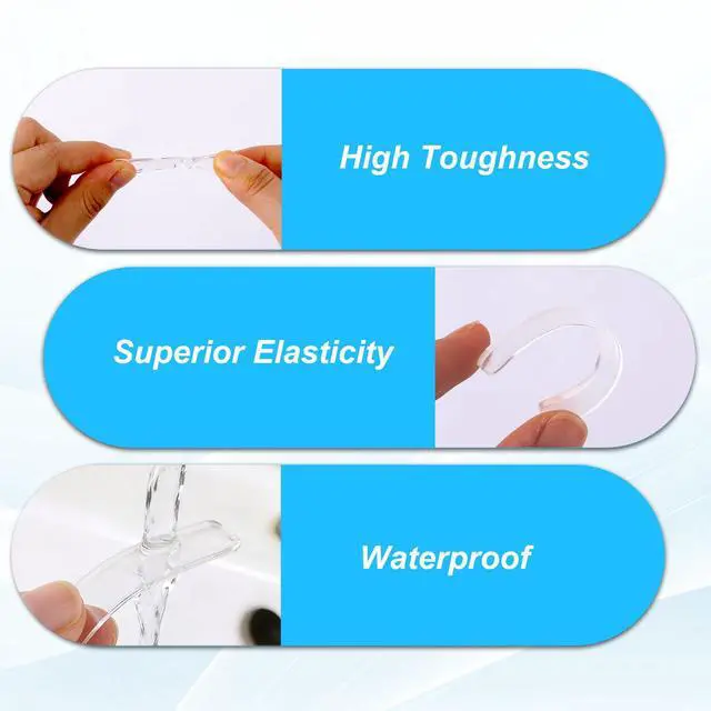 Alt view image 3 of 7 - 40pcs Clear Silicone Furniture Bumpers, Self-Adhesive Strip Cabinet Door Bumpers Stoppers Wall Protector Anti Collision Pads Rubber Feet for Doors Drawers Corner Cupboard Shelves Table (Transparent)