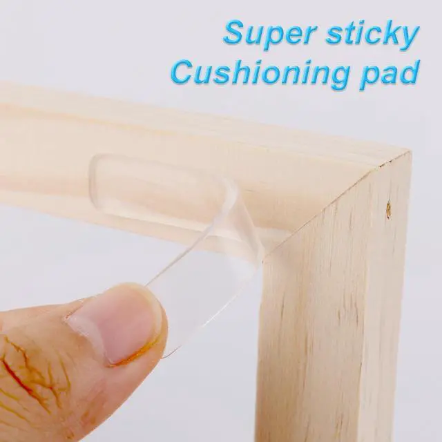 Alt view image 4 of 7 - 40pcs Clear Silicone Furniture Bumpers, Self-Adhesive Strip Cabinet Door Bumpers Stoppers Wall Protector Anti Collision Pads Rubber Feet for Doors Drawers Corner Cupboard Shelves Table (Transparent)