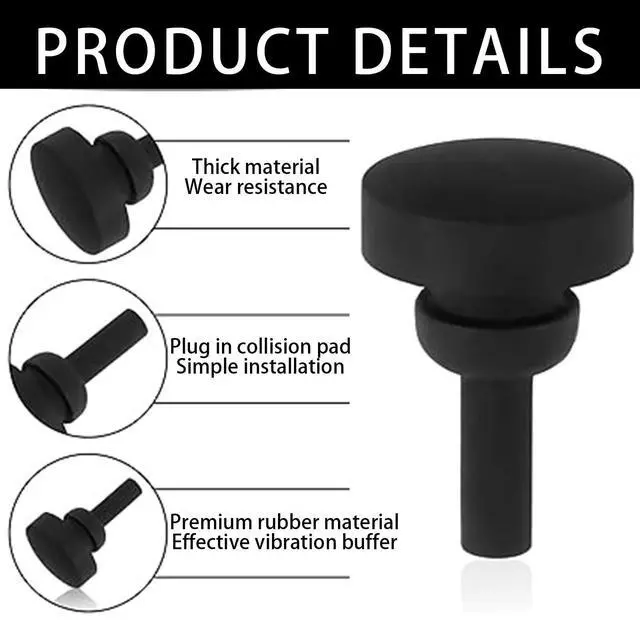 Alt view image 3 of 7 - 2 Pcs Silicone Jiffy Stand Bumper Pad for Harley Touring 2007-2024 Street Glide FLHX,Anti-Collision Kickstand Plug Replacement for HD# 50245-07,Shock-Absorbing Rubber Motorcycle Accessory