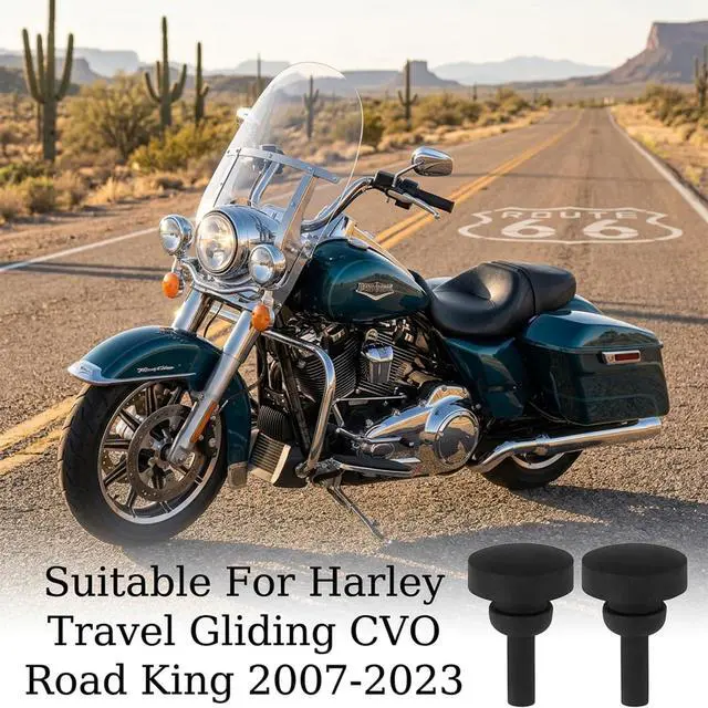 Alt view image 4 of 7 - 2 Pcs Silicone Jiffy Stand Bumper Pad for Harley Touring 2007-2024 Street Glide FLHX,Anti-Collision Kickstand Plug Replacement for HD# 50245-07,Shock-Absorbing Rubber Motorcycle Accessory