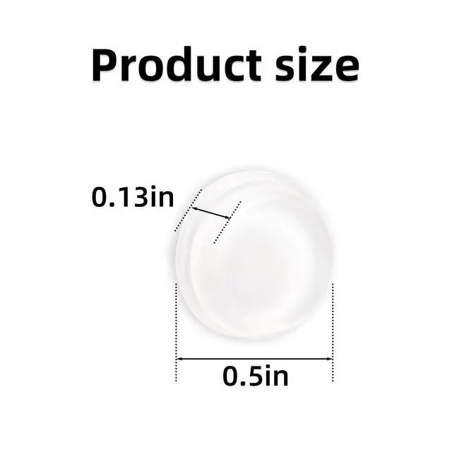 Alt view image 6 of 7 - 128 Pack Clear Bumper Pads for Glass Table Top Rubber Self Adhesive Cabinet Bumpers Anti Slip Round Bumper for Door Drawers Glass Furniture Cutting Boards Picture Frames Rubber Feet (1/2" in Diameter)