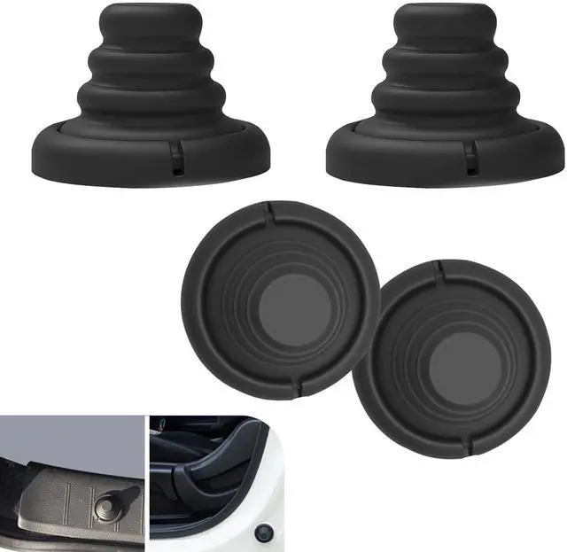 Main image of 4 PCS Car Door Silicone Cushion Pads, Airbag Shock Absorber, Car Door Anti-Collision Buffer, Universal Automotive Noise-Reducing Crash Pad for Most Cars (Black)