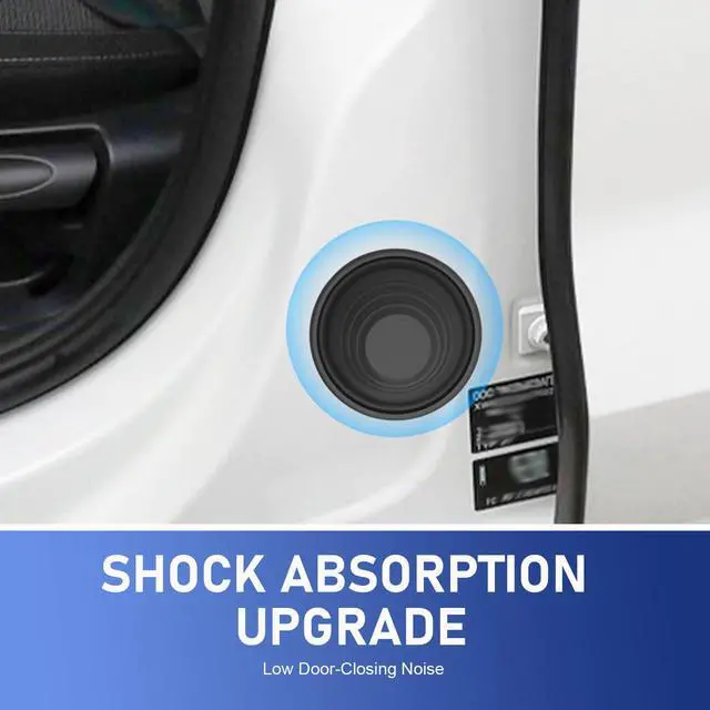 Alt view image 5 of 7 - 4 PCS Car Door Silicone Cushion Pads, Airbag Shock Absorber, Car Door Anti-Collision Buffer, Universal Automotive Noise-Reducing Crash Pad for Most Cars (Black)