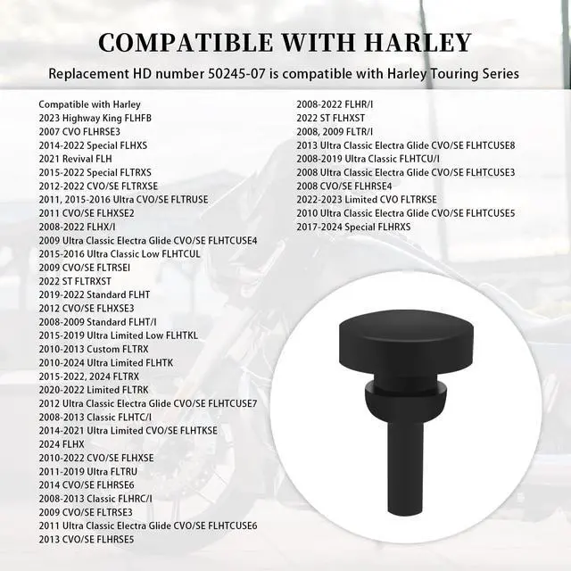Alt view image 6 of 7 - Kickstand Bumper Pad Replacement HD# 50245-07,Silicone Kick Stand Bumper Pad Compatible with Harley Road Glide Street Glide,Resilient Kickstand Pads Motorcycle Accessories