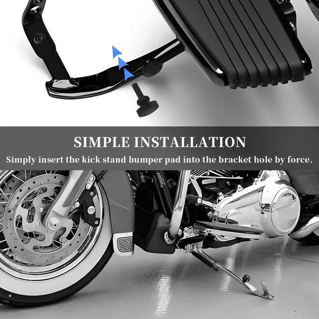 Alt view image 7 of 7 - Kickstand Bumper Pad Replacement HD# 50245-07,Silicone Kick Stand Bumper Pad Compatible with Harley Road Glide Street Glide,Resilient Kickstand Pads Motorcycle Accessories