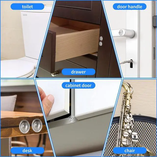 Alt view image 4 of 5 - 250PCS Clear Cabinet Bumpers Self Adhesive Silicone Door Pads, Soft Close