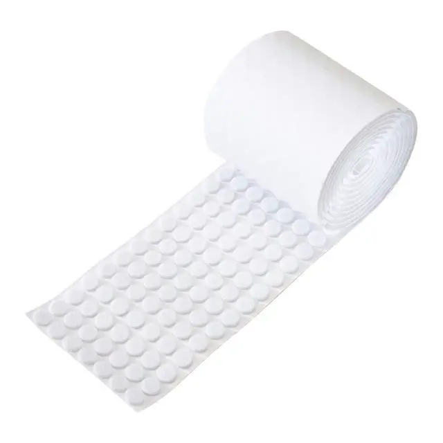 Alt view image 2 of 4 - Hardware Heavy Duty 3/8" (9.5mm) Diameter Self-Adhesive Felt Pads, Furniture/Cabinet Bumpers, 1/8" (3mm) Height, Round, White - ROKFELTP38WHT