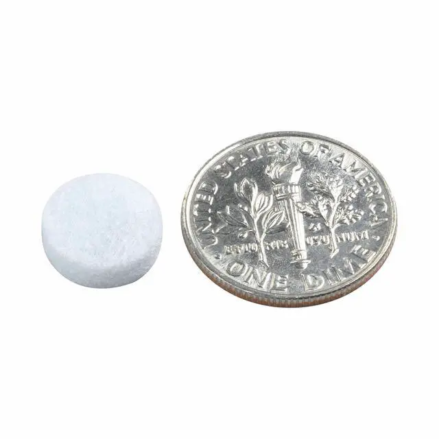 Alt view image 3 of 4 - Hardware Heavy Duty 3/8" (9.5mm) Diameter Self-Adhesive Felt Pads, Furniture/Cabinet Bumpers, 1/8" (3mm) Height, Round, White - ROKFELTP38WHT