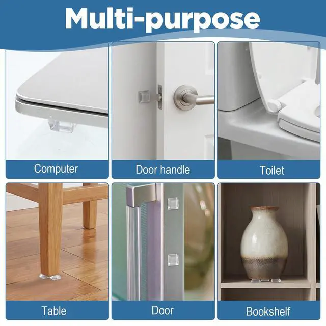 Alt view image 7 of 7 - 80 Pcs Rubber Bumpers Cabinet Door Bumpers Adhesive Rubber Feet (2 Size)