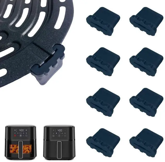 Main image of Air Fryer Rubber Feet for Chefman 6QT Compact Air Fryers, 8PCS Premium Silicone Rubber Legs Bumpers Pads Pieces Tips Tabs Stops Stoppers Spacers Attachments for 6QT Chefman Air Fryer