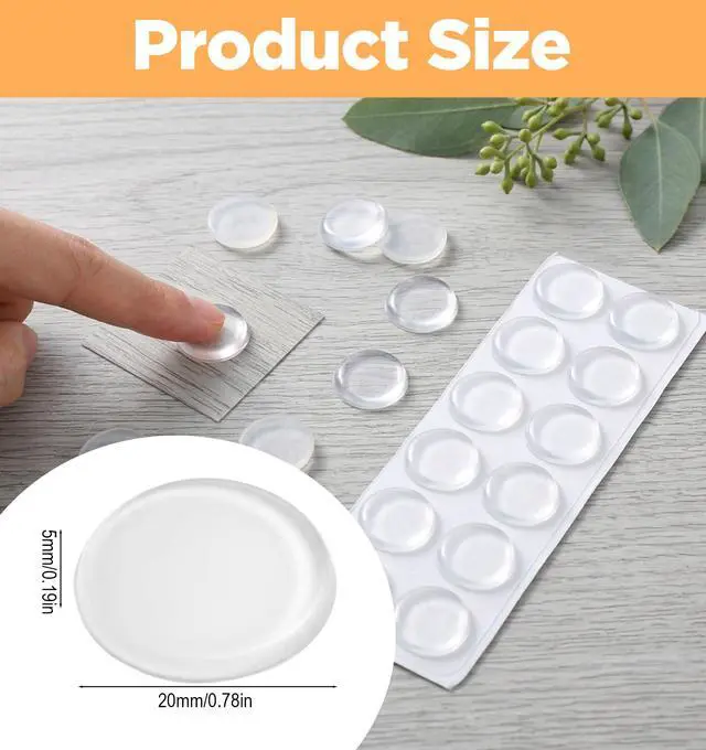Alt view image 2 of 7 - 36 Pack Glass Table Top Bumpers, Glass Table Top Anti Slip Pads