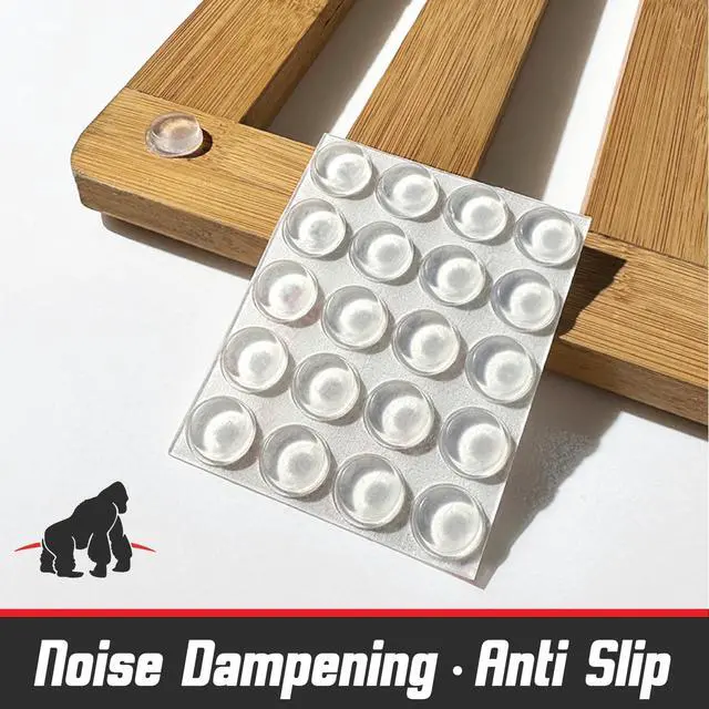 Alt view image 3 of 7 - Self Adhesive Bumpers - 1/2 Diameter - 200 pcs - Standard Clear Round Bumper for Cabinets, Drawers, Cutting Boards, Picture Frames and Furniture - Sound dampening Protects Against Damage