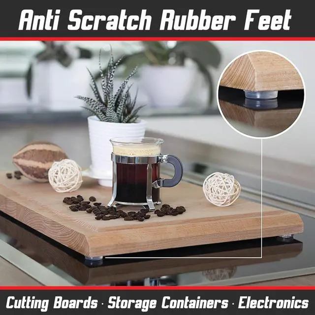 Alt view image 5 of 7 - Self Adhesive Bumpers - 1/2 Diameter - 200 pcs - Standard Clear Round Bumper for Cabinets, Drawers, Cutting Boards, Picture Frames and Furniture - Sound dampening Protects Against Damage