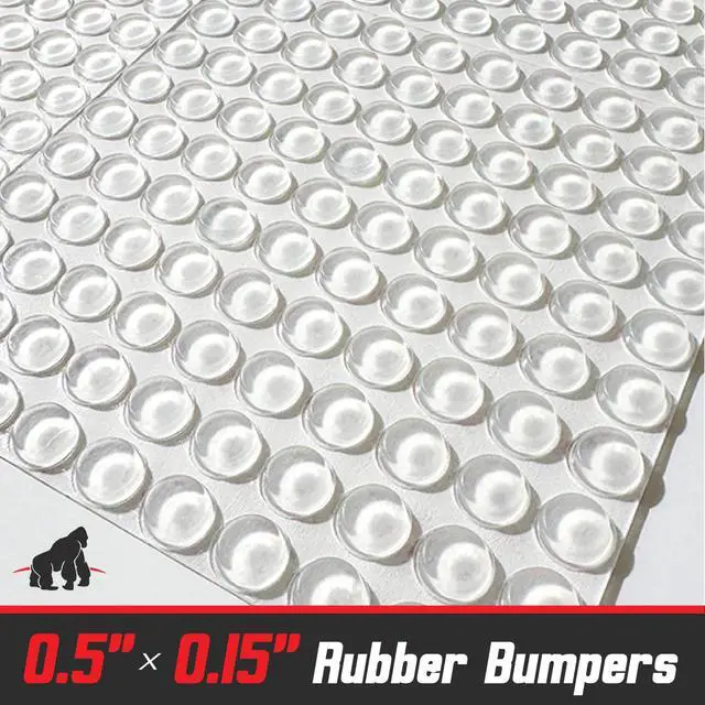 Alt view image 6 of 7 - Self Adhesive Bumpers - 1/2 Diameter - 200 pcs - Standard Clear Round Bumper for Cabinets, Drawers, Cutting Boards, Picture Frames and Furniture - Sound dampening Protects Against Damage