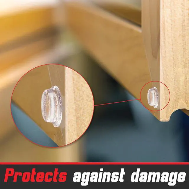 Alt view image 2 of 7 - Self Adhesive Bumpers - 1/2 Diameter - 200 pcs - Standard Clear Round Bumper for Cabinets, Drawers, Cutting Boards, Picture Frames and Furniture - Sound dampening Protects Against Damage