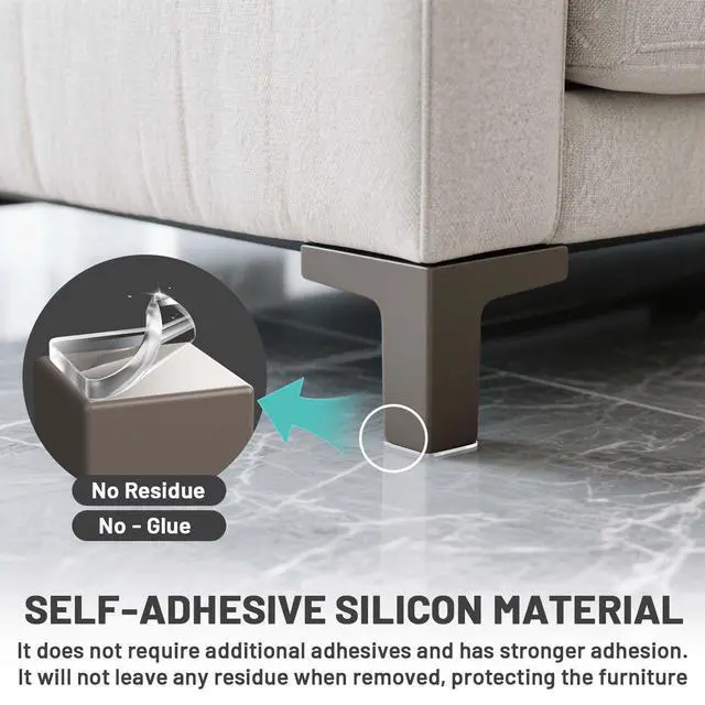 Alt view image 2 of 7 - 40 PCS Non Slip Furniture Pads, Phixbear Anti Vibration Pads, Reusable Multifunctional Self-Adhesive Silicone Pad, Shockproof and Silent, for Anti-Slip on Tables, Sofas, Beds, and Floor Protection