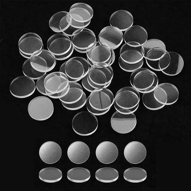 Main image of 100PCS Anti Slip Clear Rubber Glass Table Top Bumpers 2mm Thick Round Silicone Furniture Pads for Tables, Photo Frames, Furniture, Kitchen Cabinets
