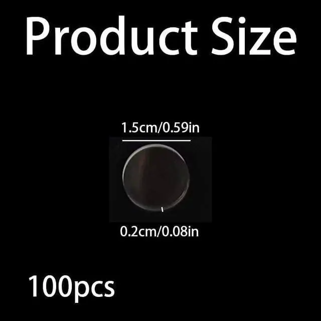 Alt view image 2 of 5 - 100PCS Anti Slip Clear Rubber Glass Table Top Bumpers 2mm Thick Round Silicone Furniture Pads for Tables, Photo Frames, Furniture, Kitchen Cabinets