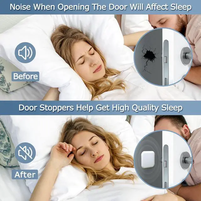 Alt view image 5 of 7 - Door Stoppers Wall Protector Buffer Guard Doorknob Door Handle Bumper Self Adhesive Silencer Soft Rubber Crash Pad for Home Office