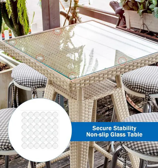Alt view image 4 of 7 - 72 Pcs Glass Table Top Anti Slip Pads, Silicone Glass Table Top Bumpers