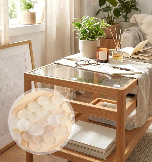 Alt view image 6 of 7 - 72 Pcs Glass Table Top Anti Slip Pads, Silicone Glass Table Top Bumpers