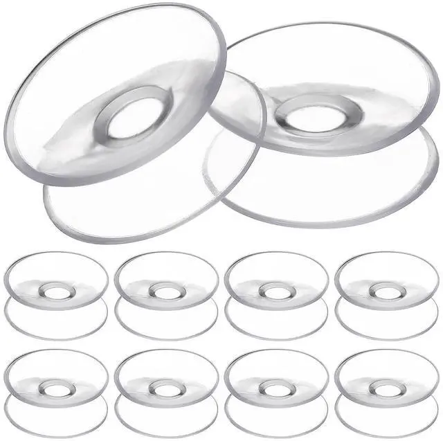 Main image of 10pcs Double Sided Suction Cups, Clear Heavy Duty Silicone Sucker Pads, Glass Table Top Spacers Bumpers for Furniture, Window, Bathroom & Aquarium (30mm/1.18")